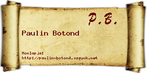 Paulin Botond névjegykártya